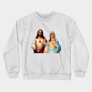 Sacred and Immaculate Heart Jesus and Mary together Crewneck Sweatshirt